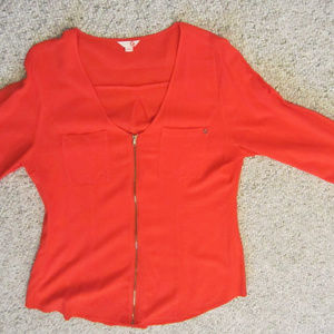 Orange Guess Cardigan Blouse